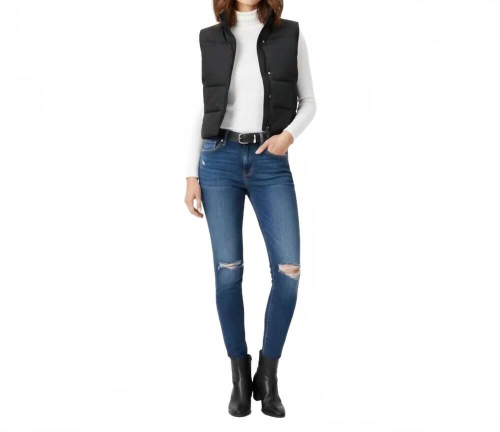 NEW AG JEANS distressed skinny ankle legging jeans in dark wash